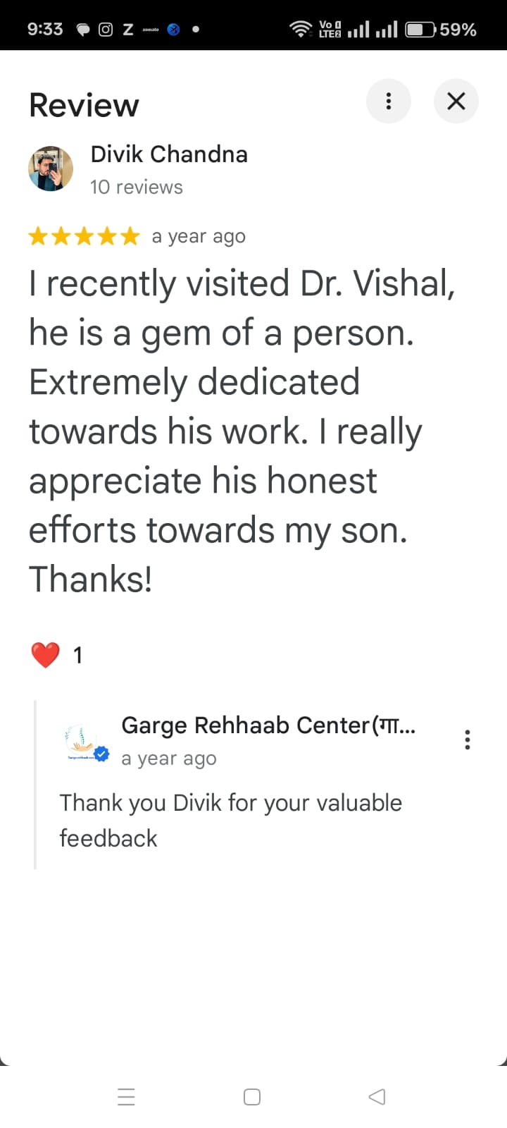 Google review